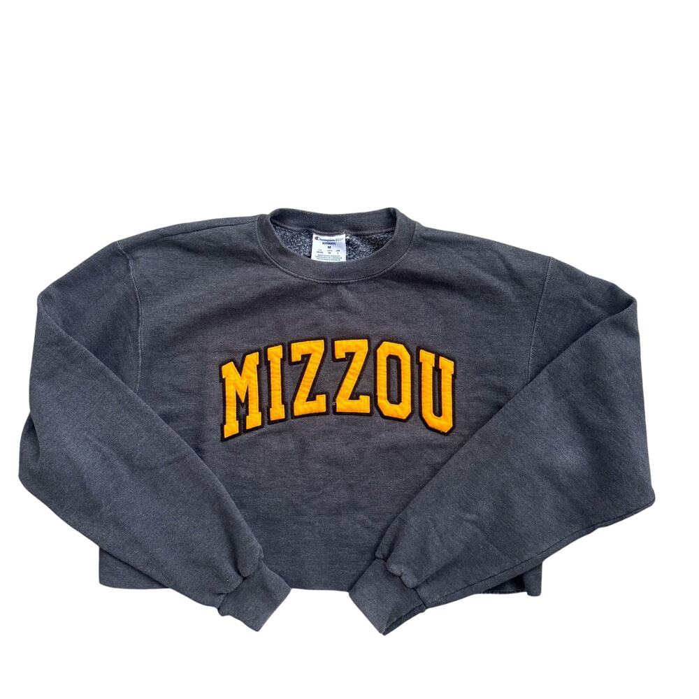 Champion University of Missouri Mizzou Tigers Cropped Sweatshirt Size Medium
